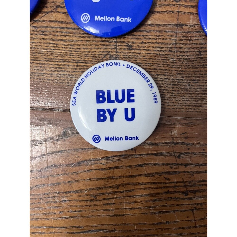 1989 PENN STATE MELLON BANK COMPLETE FOOTBALL SEASON SLOGAN BUTTON SET - Picture 4 of 5